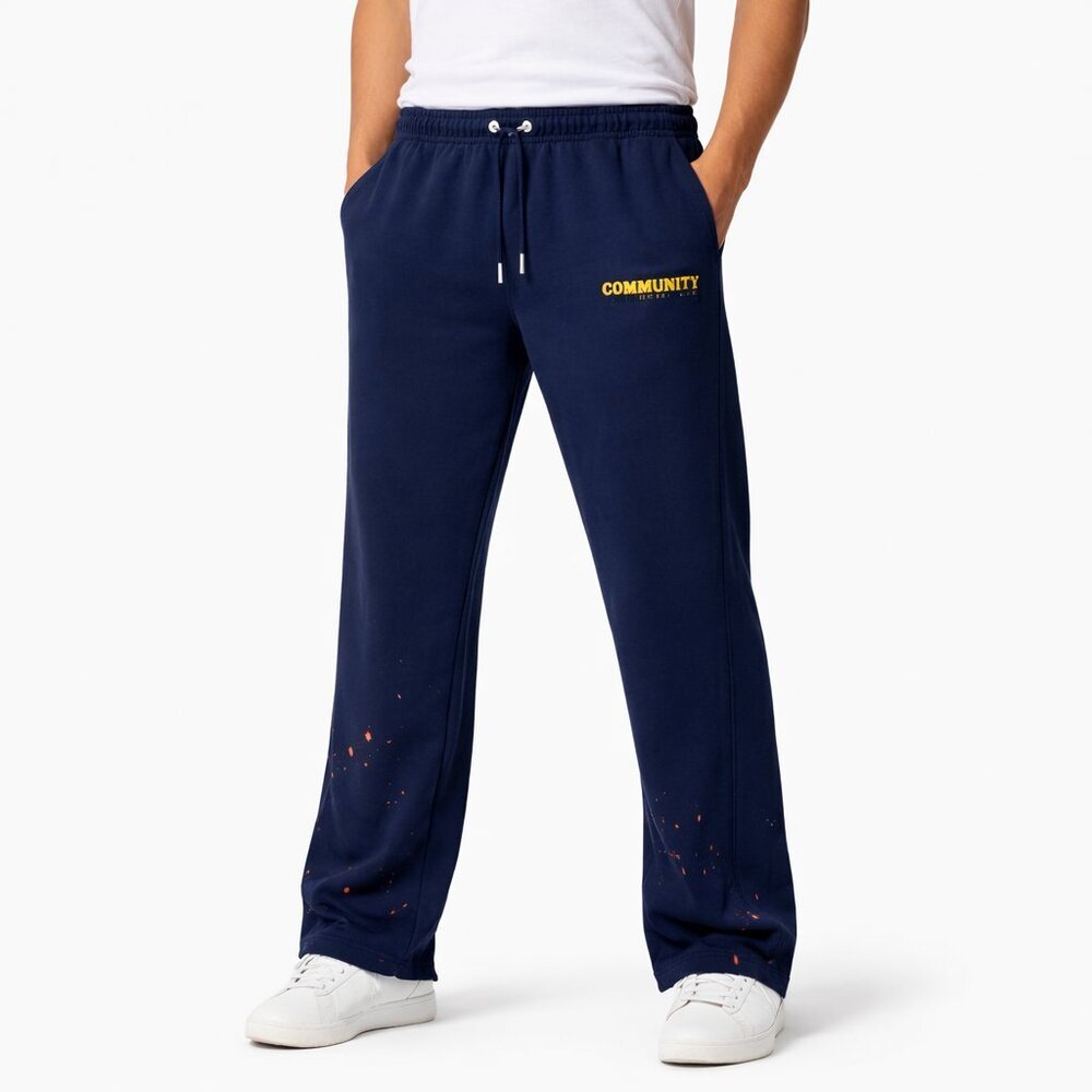Honor The Gift Community Graphic Sweatpants Bleach Splatter Navy L